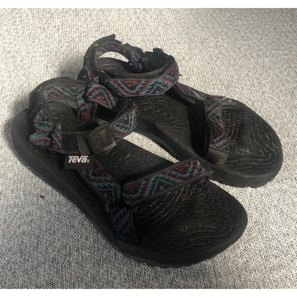 Teva TERRADACTYL Unisex Black Red Blue Sport Sandals Aztec Print Mens 6 Womens 8